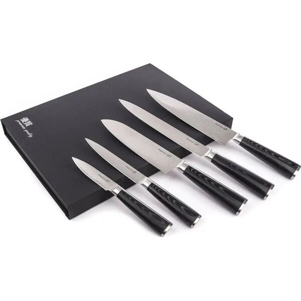 Sourcing Knife set G21 Damascus Premium 6002299 5 pcs. + sharpener