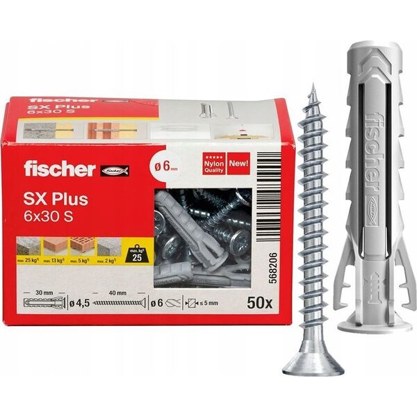 Sourcing University pin SX Plus 6x30 mm, with screw. 50 pcs.