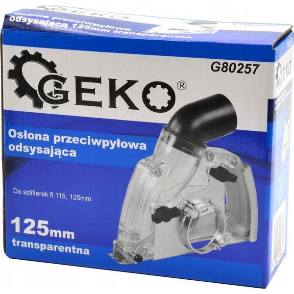 Geko Osłona przeciwpyłowa odsysająca 125mm transparentna (20)