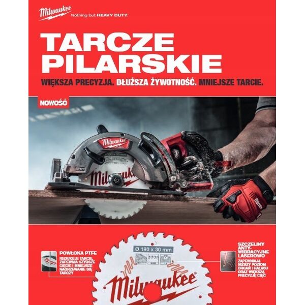 Milwaukee MILWAUKEE CIRCULAR SAW 184x30x2.4x54z ALUMINUM CSB P W