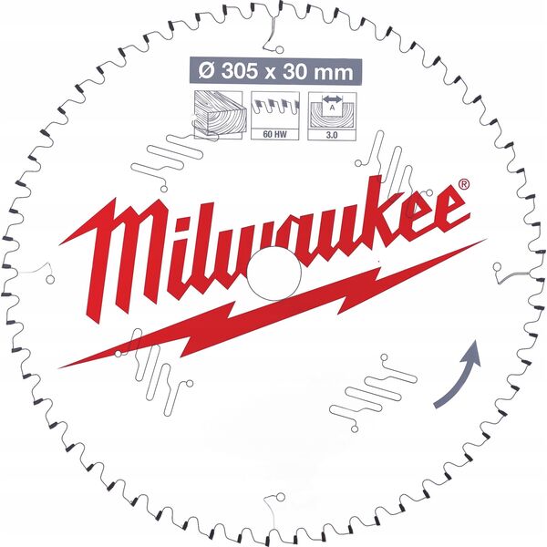 Milwaukee MILWAUKEE CIRCULAR SAW 305x30x3.0x60z ATB