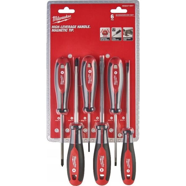 Milwaukee MILWAUKEE SCREWDRIVERS SET 6 pcs. (SL&PH)