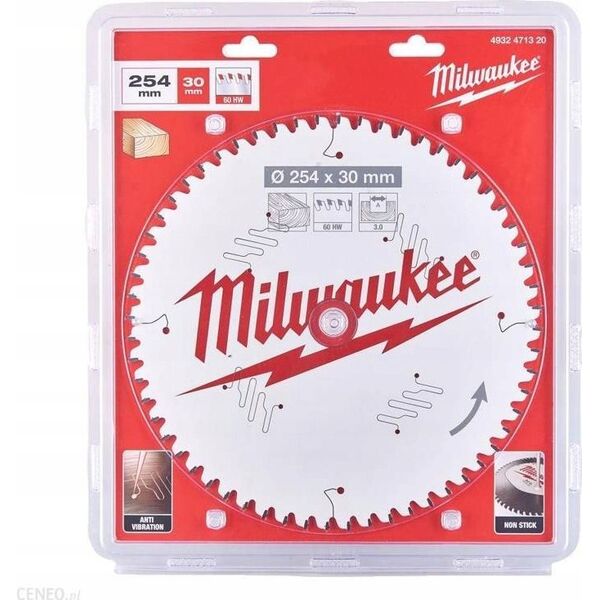 Milwaukee MILWAUKEE CIRCULAR SAW 254x30x3.0x60 with CSB