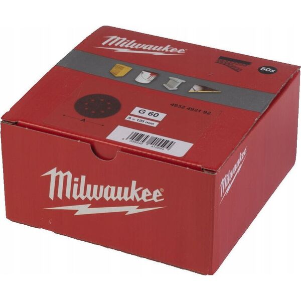 Milwaukee MILWAUKEE ABRASIVE DISC 125mm 8 HOLES P80 /50 pcs.