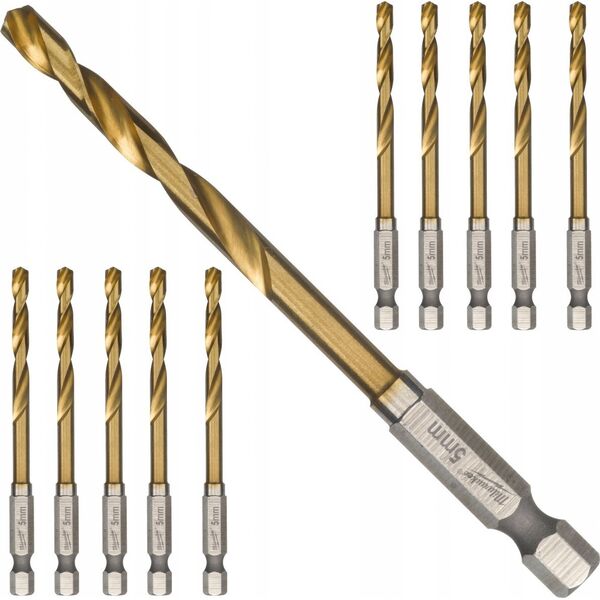 Wiertło Milwaukee Metal drills MILWAUKEE Shockwave HSS-G TIN 5mm, 10 pcs.