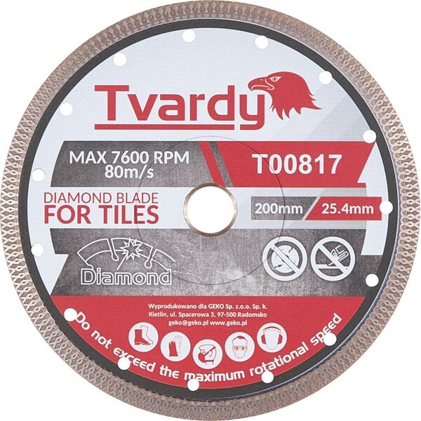 Tvardy Tarcza diamentowa do Gresu 200x10x25.4/22.23mm (25)