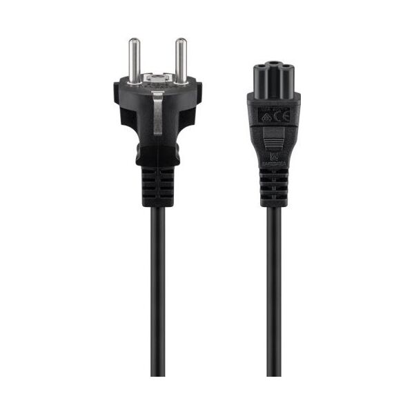 Kabel zasilający Goobay Kabel sieciowy (styk ochronny), 2 m, czarny - Długość kabla 2 m