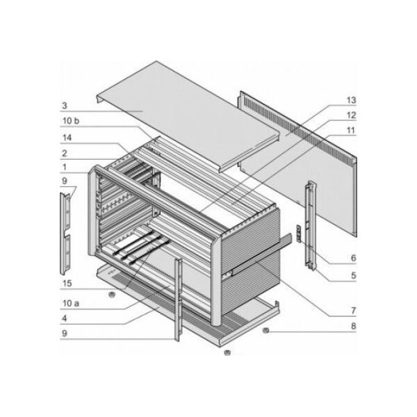 SCHROFF Kompletna obudowa biurkowa SCHROFF PropacPRO, ekranowana, 3 HU, 63 HU, 326 mm