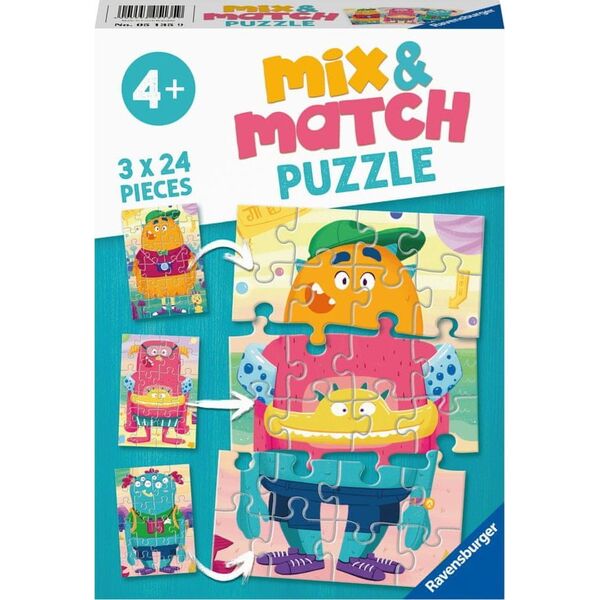 Ravensburger RAVENSBURGER puzzle Mix-up Monsters, 3x24pcs., 05135