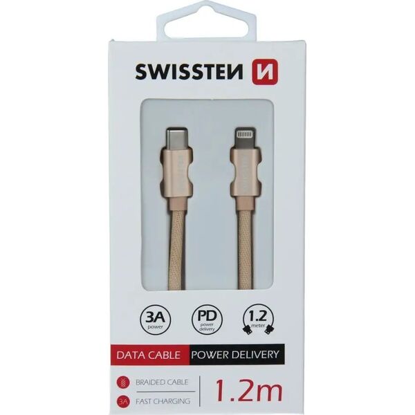 Kabel USB Sourcing USB-C - Lightning 1.2 m Srebrny (SW-QU-LIGHUSBC-1.2M-S)