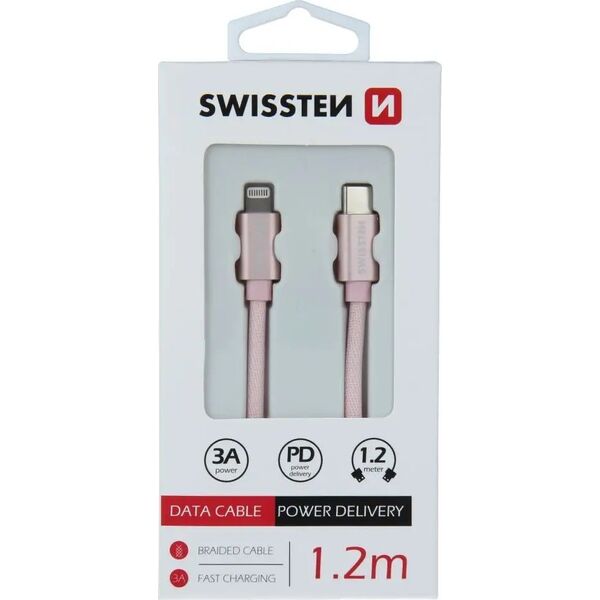 Kabel USB Sourcing USB-C - Lightning 1.2 m Srebrny (SW-QU-LIGHUSBC-1.2M-S)
