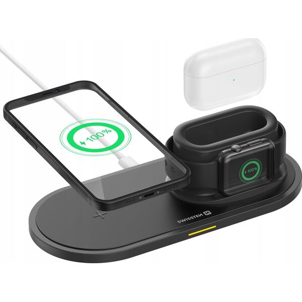 Ładowarka Sourcing Swissten 15W Wireless charger with USB-C 1.5m cable