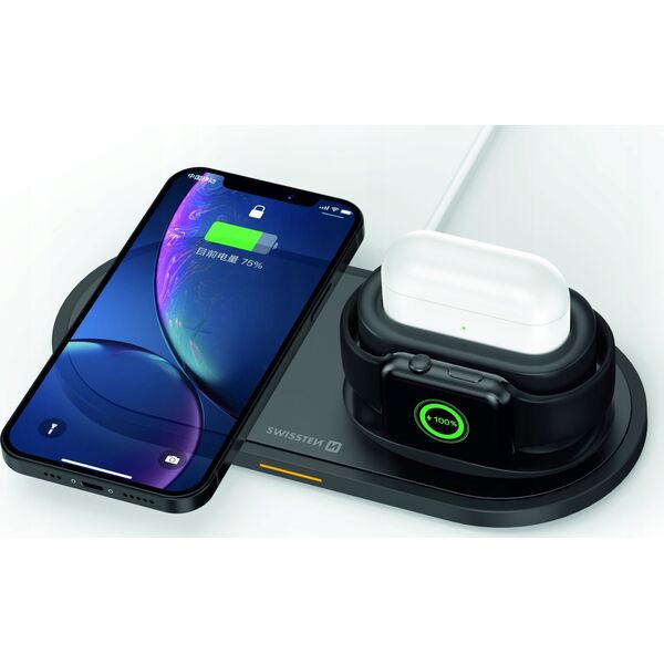 Ładowarka Sourcing Swissten 15W Wireless charger with USB-C 1.5m cable