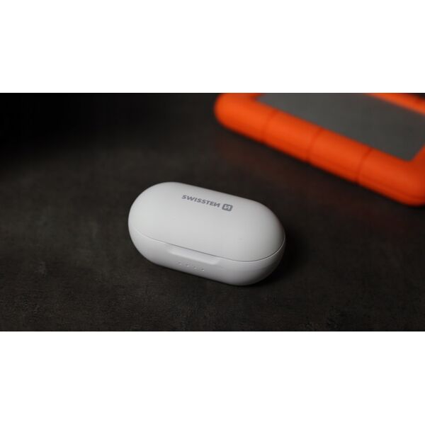 Słuchawki Sourcing Swissten Stone Buds Bluetooth 5.0 Stereo Headphones with Microphone White