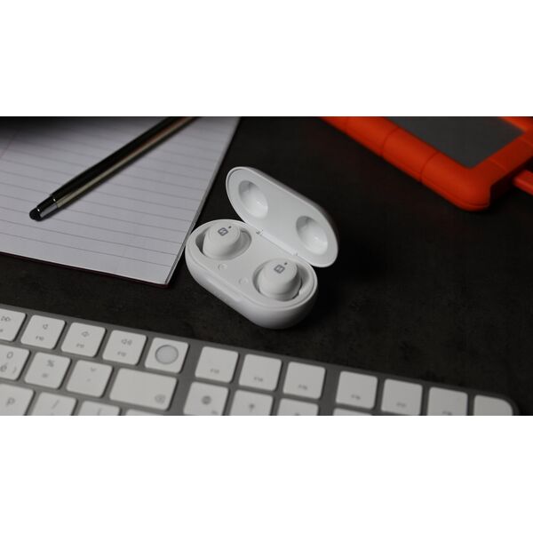 Słuchawki Sourcing Swissten Stone Buds Bluetooth 5.0 Stereo Headphones with Microphone White