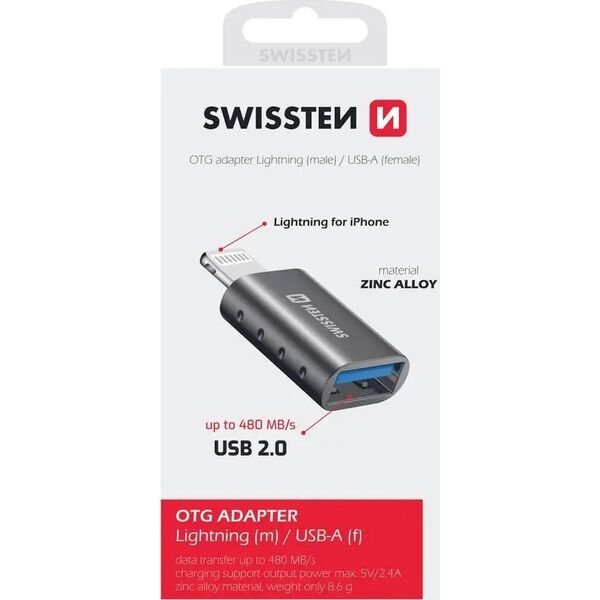 Adapter USB Sourcing Swissten OTG Adapter Lightning to USB Connection