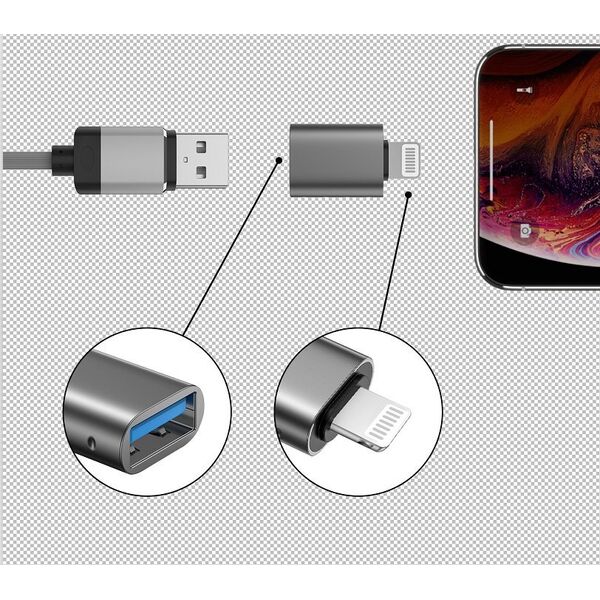 Adapter USB Sourcing Swissten OTG Adapter Lightning to USB Connection