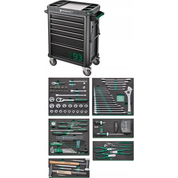Wózek narzędziowy Sourcing Tool trolley with tools STAHLWILLE TTS 93/157QR