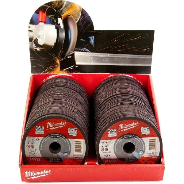 Milwaukee Abrasive disc for cutting ner. for metal 125mmx1.0x22.23 Milwaukee pro+ SCS41 (200 units)