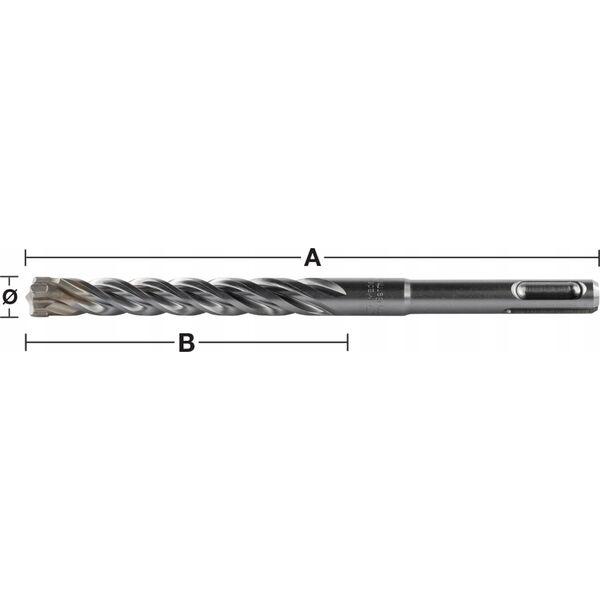 Wiertło Milwaukee Drill bit SDS Plus MX4 6x115/50mm, (4 hard plates), Milwaukee (10PCS)