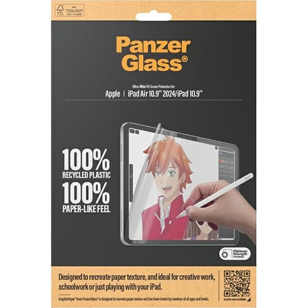 PanzerGlass PanzerGlass GraphicPaper iPad Air 11" 2024 | iPad 10.9" 2022 Anti Glare, Case Friendly, Ultra-wide Fit 2834