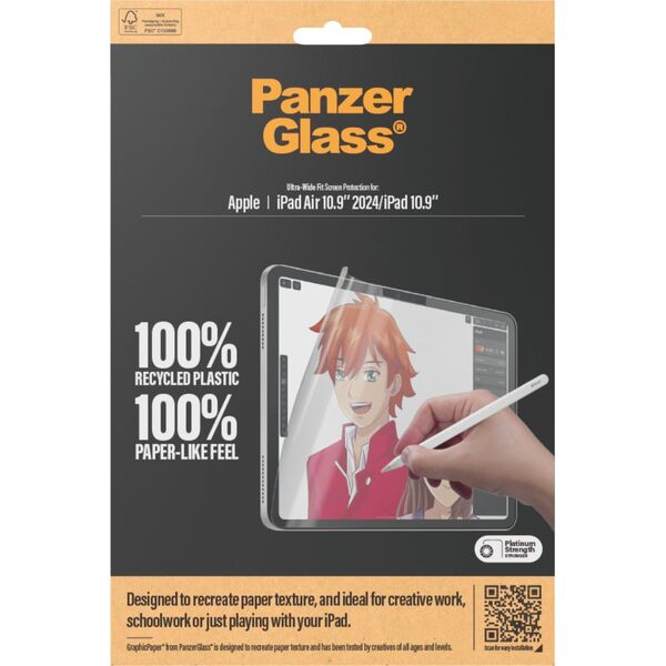 PanzerGlass PanzerGlass GraphicPaper iPad Air 11" 2024 | iPad 10.9" 2022 Anti Glare, Case Friendly, Ultra-wide Fit 2834