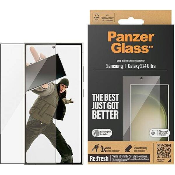 PanzerGlass PanzerGlass Ultra-Wide Fit Sam S24 Ultra S928 Screen Protection 7352 z aplikatorem