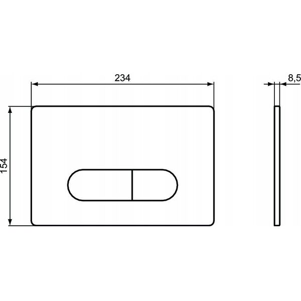 Przycisk spłukujący Ideal Standard BUTTON FOR WC R0115A6 OLEAS M1 BLACK