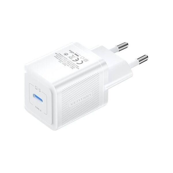 Kabel zasilający Vention Ładowarka sieciowa, Vention, FEPW0-EU, USB-C, 20W, GaN (biała)