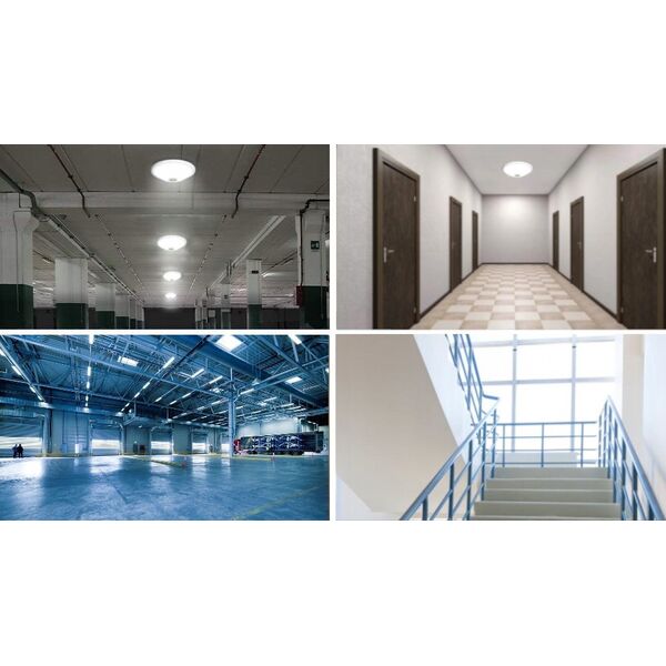 Lampa sufitowa Energizer ORNO ZONDA LED 16W WHITE PC LAMP WHITE PIR MOTION SENSOR