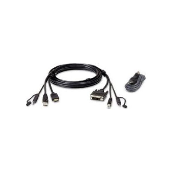 Kabel Aten Zestaw bezpiecznych kabli KVM ATEN 2L-7D02DHX2 USB HDMI do DVI-D