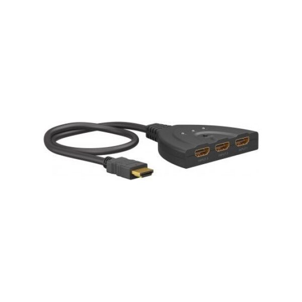 Goobay Ręczny przełącznik HDMI 3 do 1 (4K @ 30 Hz)