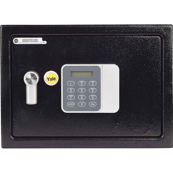 Yale Sejf z Zamkiem Elektronicznym Yale Czarny 16 L 25 x 35 x 25 cm Stal