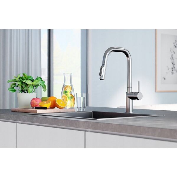 Bateria kuchenna KFA DUERO PURE STYLE PULL-OUT BATERIA KUCHENNA Z FUNKCJĄ FILTRACJI WODY I WYCIĄGANĄ WYLEWKĄ + ZESTAW FILTRUJĄCY PROFINE LILAC S, INOX