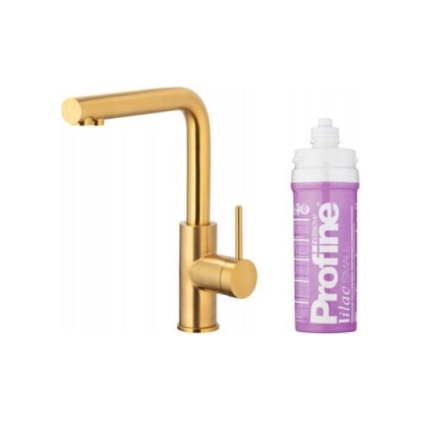 Bateria kuchenna KFA DUERO PURE BASIC BATERIA KUCHENNA Z FUNKCJĄ FILTRACJI WODY + ZESTAW FILTRUJĄCY PROFINE LILAC S, BRUSHED GOLD