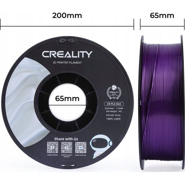Creality Filament CR-Silk PLA Creality (Fioletowy)