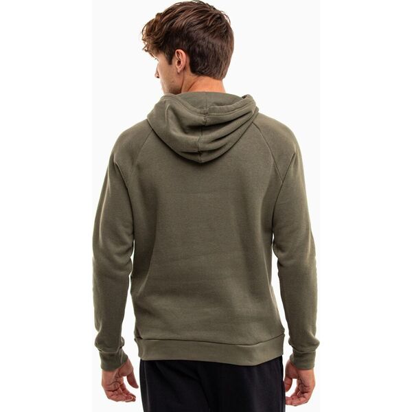 Under Armour Bluza z kapturem kangurka męska Under Armour Rival Fleece Logo HD oliwkowa 1379758 390 M