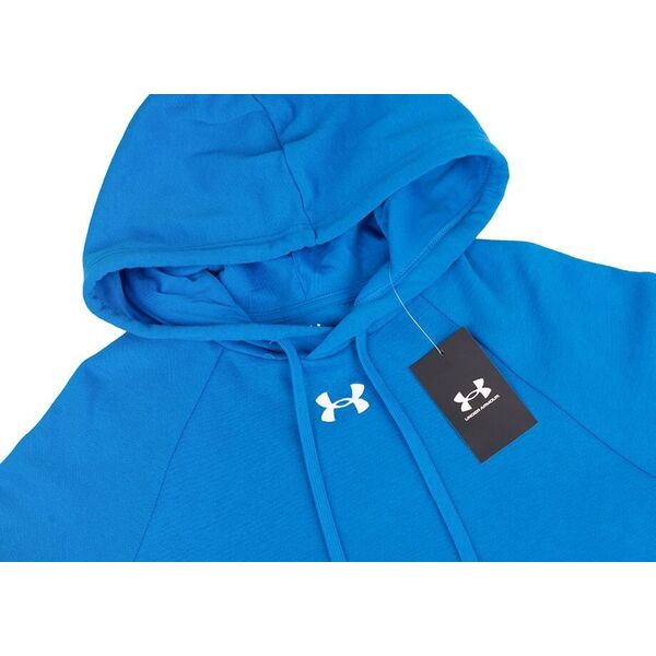 Under Armour Bluza z kapturem kangurka męska Under Armour Rival Fleece Hoodie niebieska 1379757 406 M