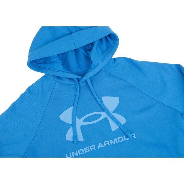 Under Armour Bluza z kapturem kangurka męska Under Armour Rival Fleece Logo HD niebieska 1379758 406 2XL