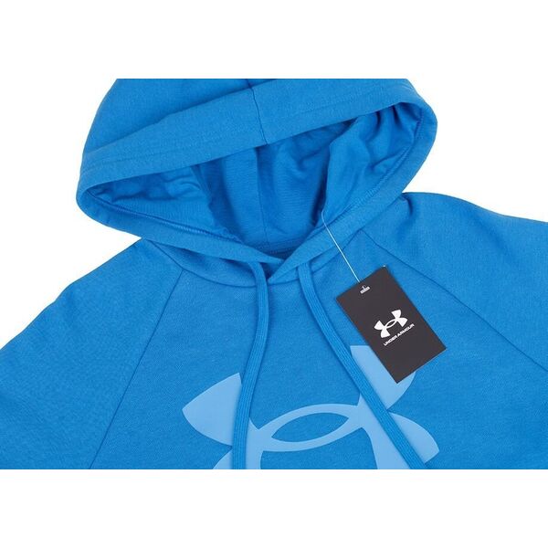 Under Armour Bluza z kapturem kangurka męska Under Armour Rival Fleece Logo HD niebieska 1379758 406 2XL
