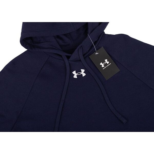 Under Armour Bluza z kapturem kangurka męska Under Armour Rival Fleece Hoodie granatowa 1379757 410 M
