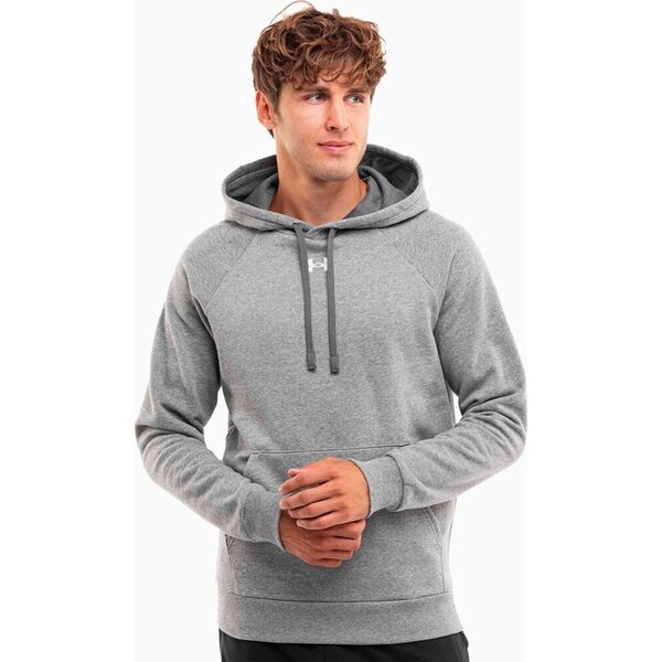 Under Armour Bluza z kapturem męska Under Armour Rival Fleece Hoodie szara 1379757 025 M