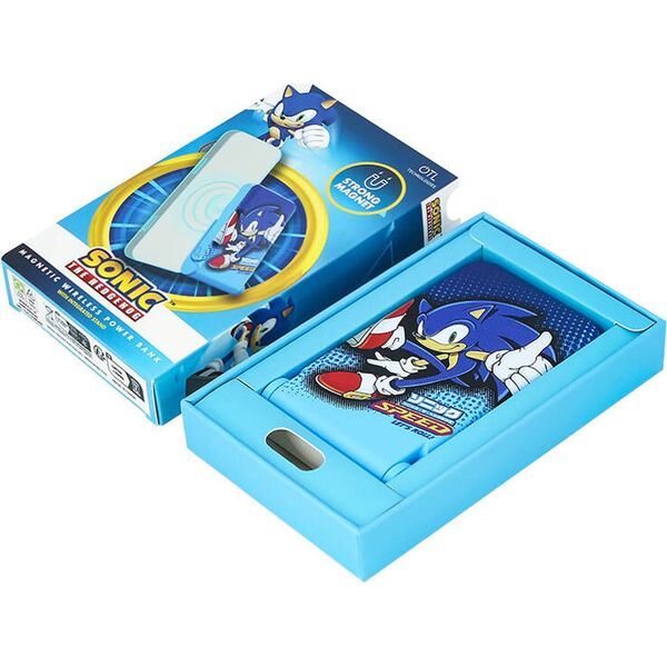 Powerbank OTL Powerbank magnetyczny OTL 5000 mAh, USB-C 15W, Sonic The Hedgehog ze stojakiem (niebieski)