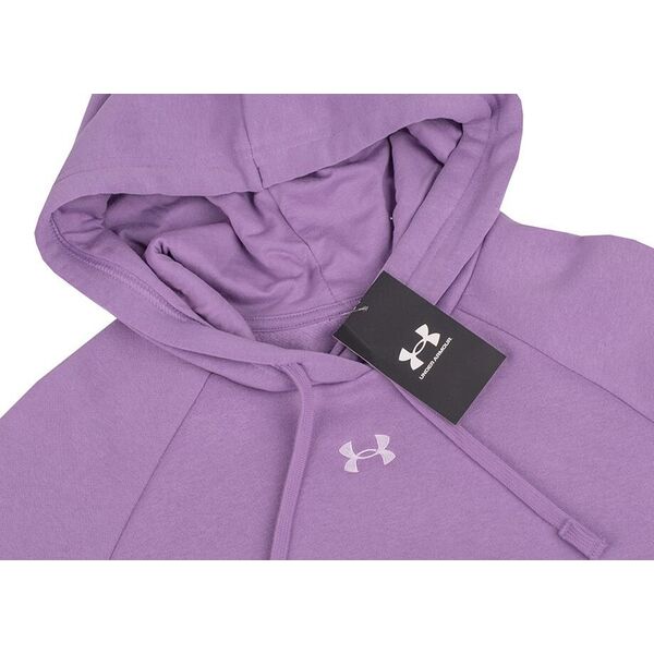 Under Armour Bluza z kapturem kangurka damska Under Armour Rival Fleece Hoodie fioletowa 1379500 560 M