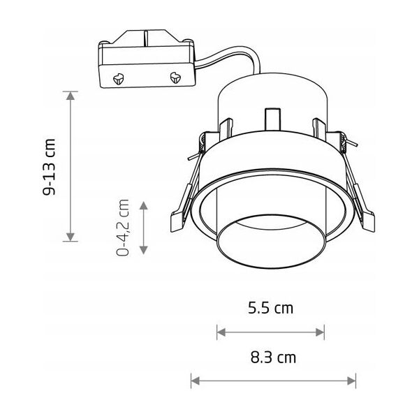 Nowodvorski DOWN LIGHT MONO SLIDE GU10 10W COPPER