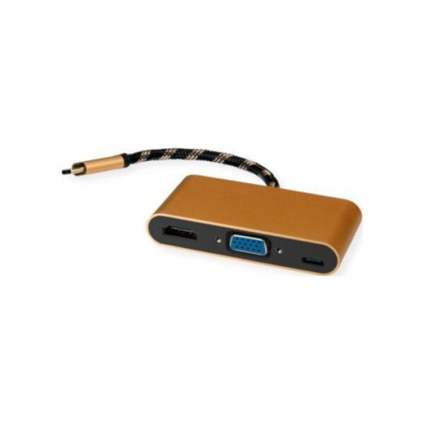 Adapter AV Roline ROLINE GOLD Display Adapter USB typu C - VGA / HDMI / C (PD)