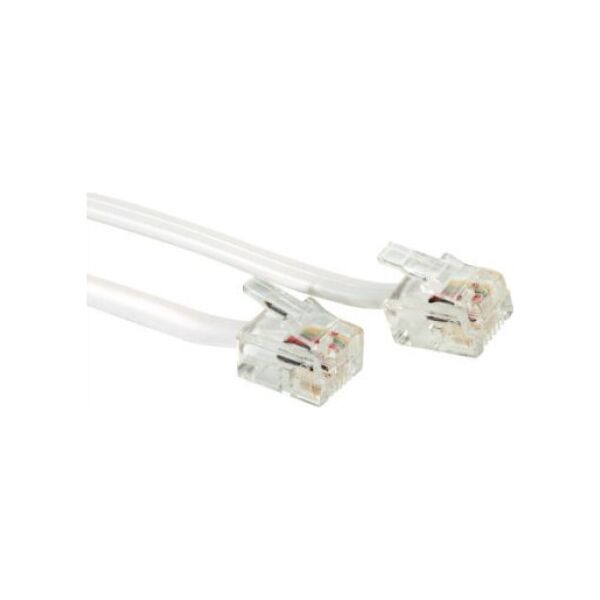 Value Płaski kabel RJ11 6P4C, szary, 6 m