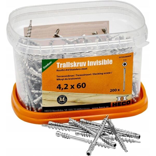 Heco Wood screws for terraces "HECO" 4.2x60 A4, 200 pcs.