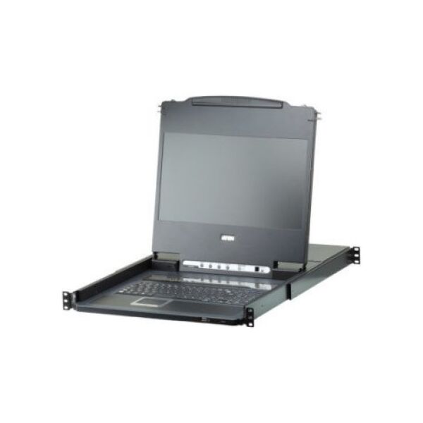 Przełącznik Aten Przełącznik KVM ATEN CL6708MW 43 cm LCD, USB-DVI, 8-portowy, niemiecki układ klawiatury