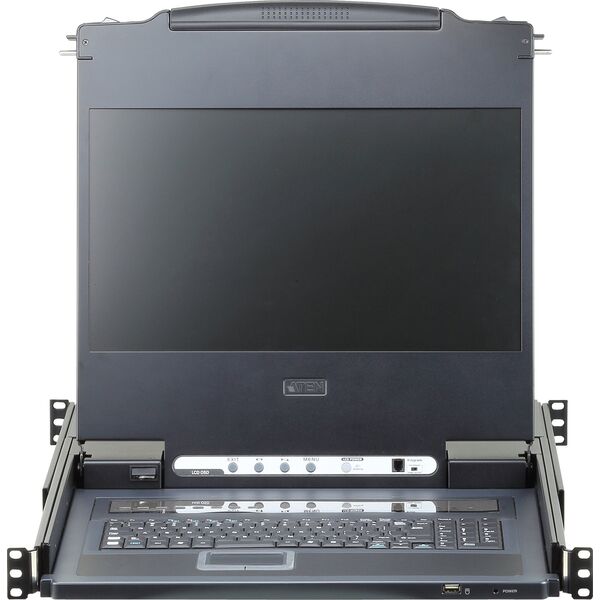 Przełącznik Aten Przełącznik KVM ATEN CL6708MW 43 cm LCD, USB-DVI, 8-portowy, niemiecki układ klawiatury